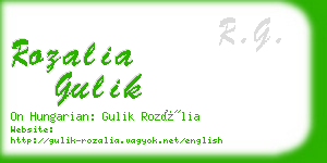 rozalia gulik business card